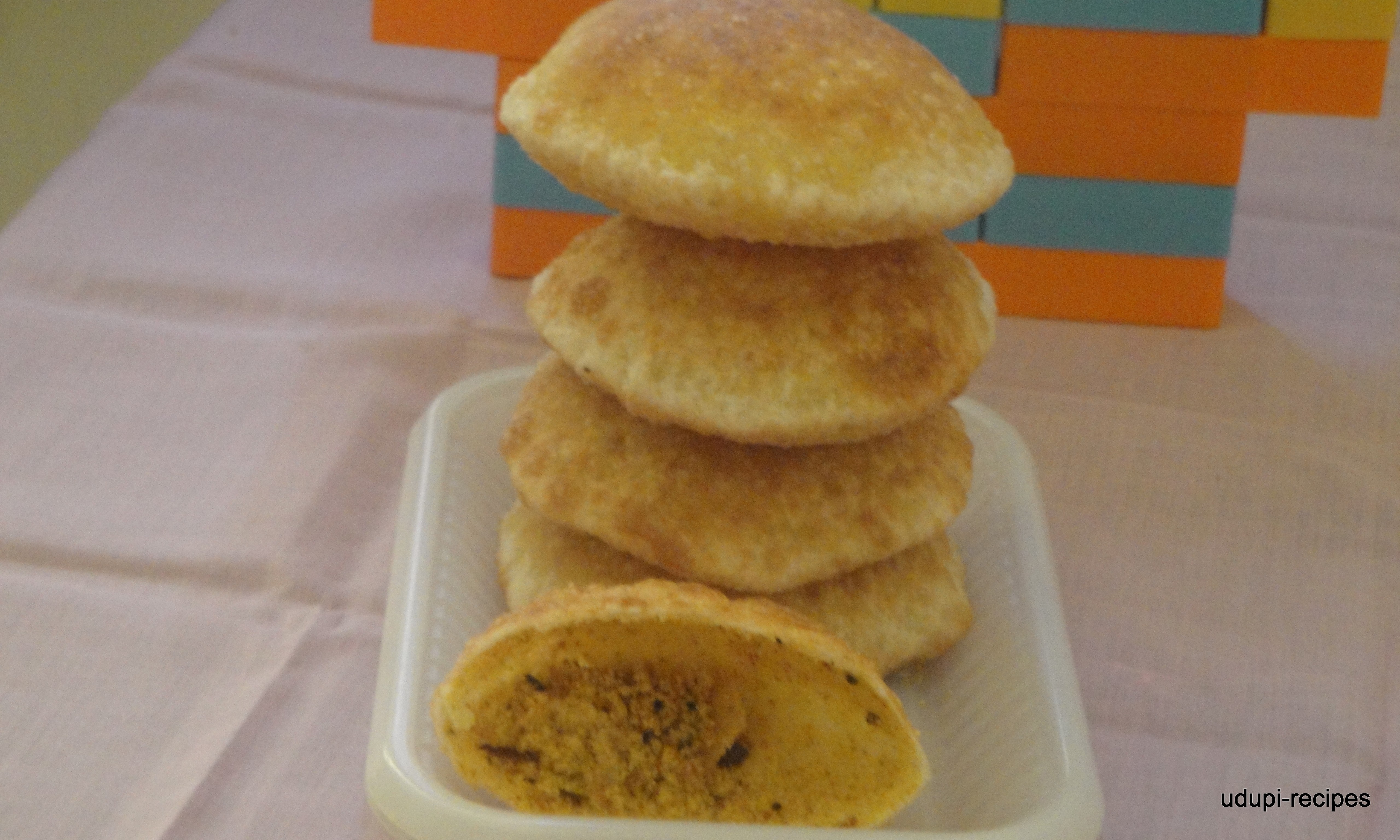 Kachori/Stuffed Poori/Biscuit Roti Recipe - Udupi Recipes