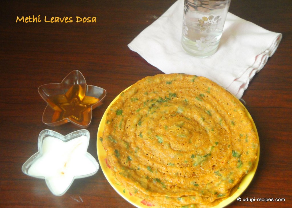 methi leaves dosa