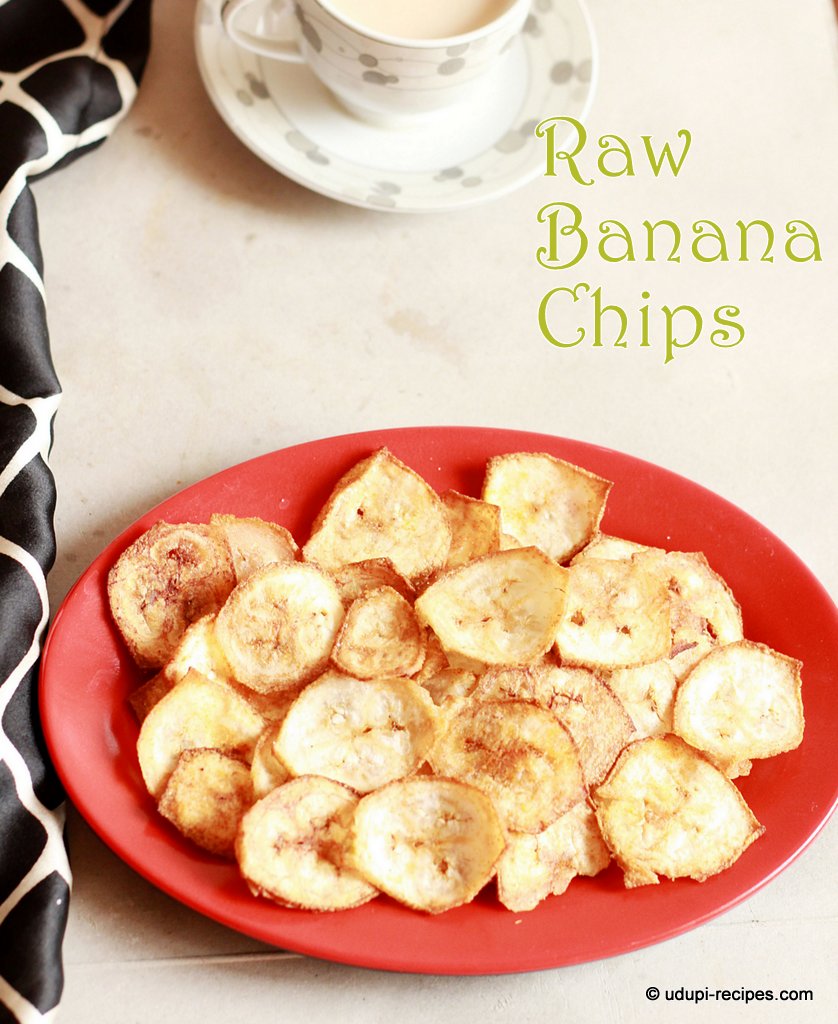 Raw banana chips ready