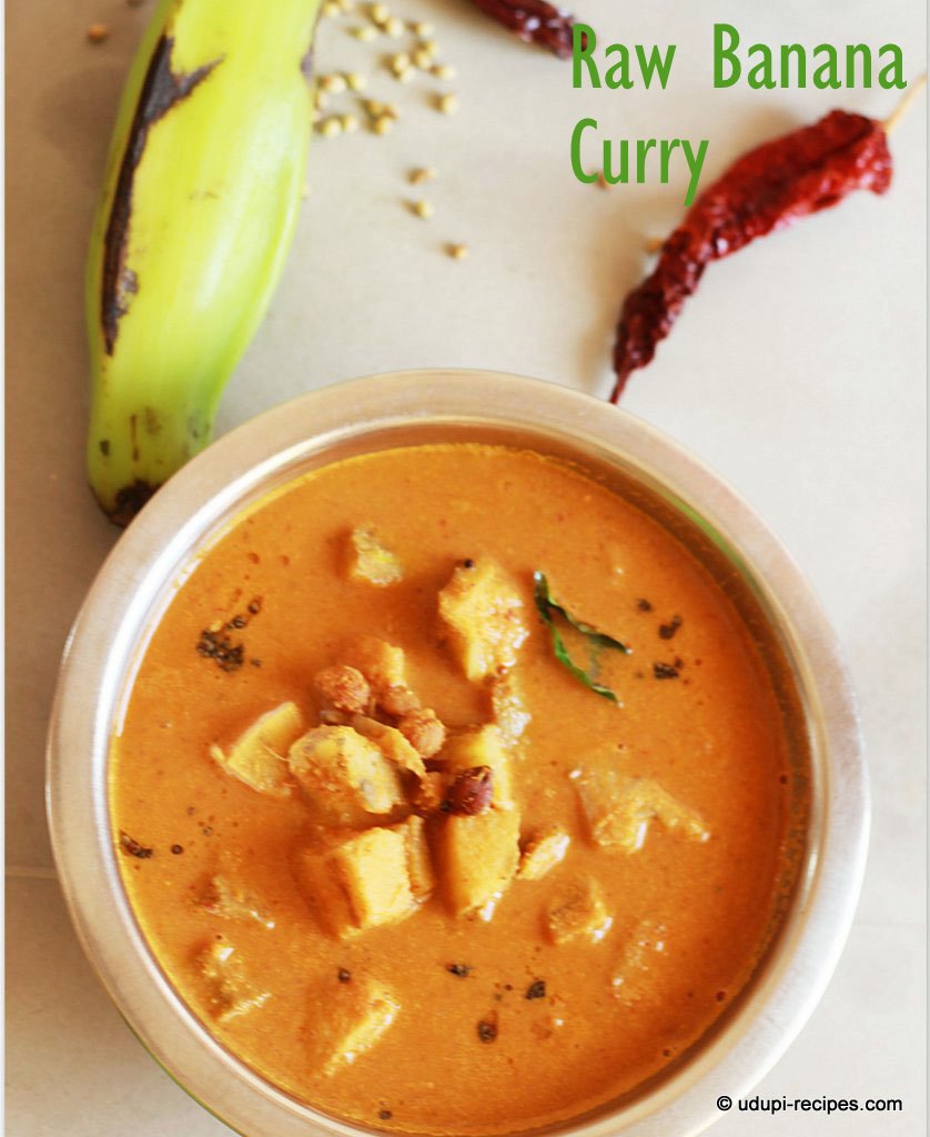 Raw banana curry