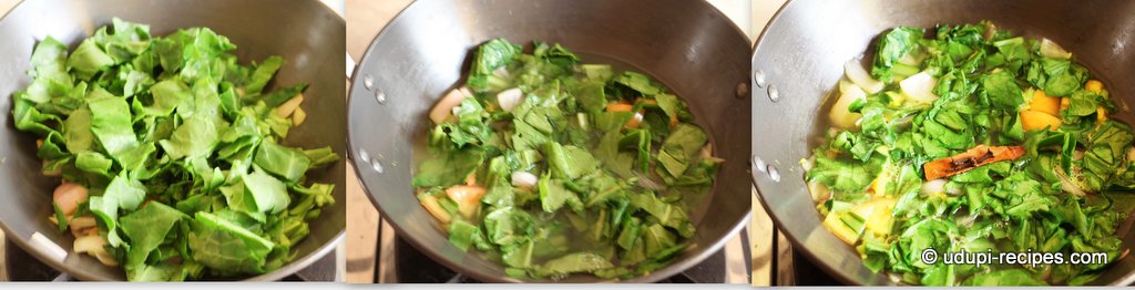how to make spinach-palak soup step 3
