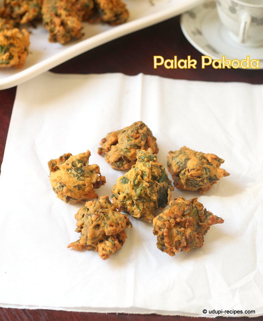 Easy tea time snack palak pakoda