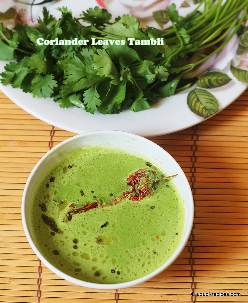 coriander leaves tambli #healthy rice side dish