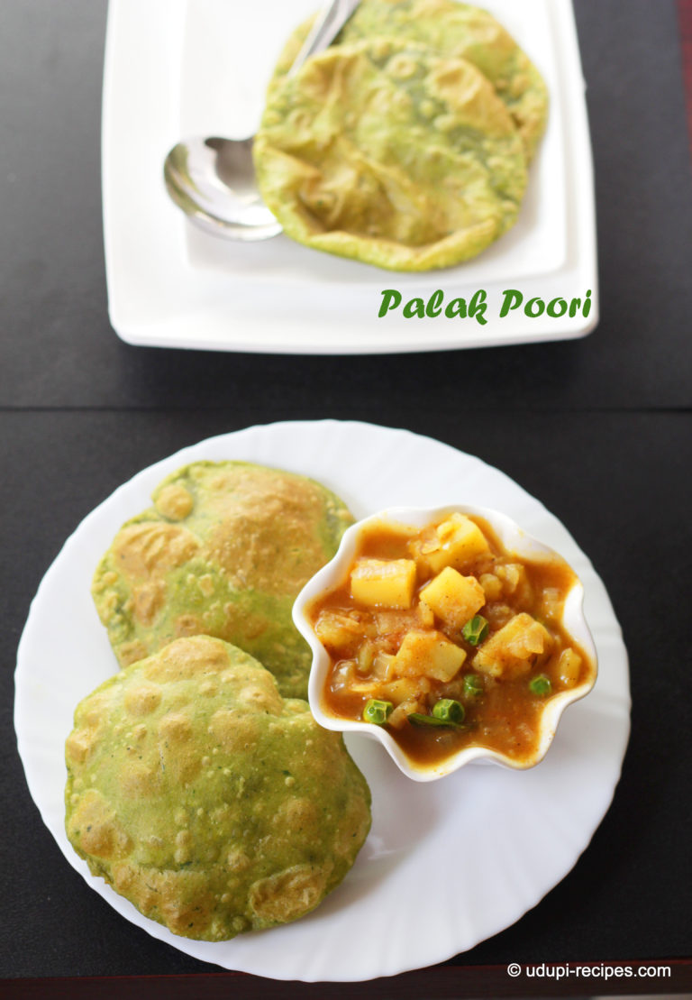 Palak Puri Spinach Puri Recipe Udupi Recipes