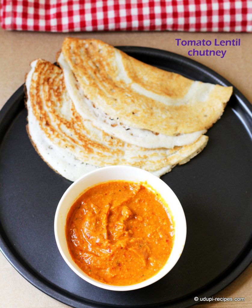 Tomato Chutney Recipe No Coconut No Onion Udupi Recipes   Tomato Lentil Chutney Dosa Side Dish 838x1024 