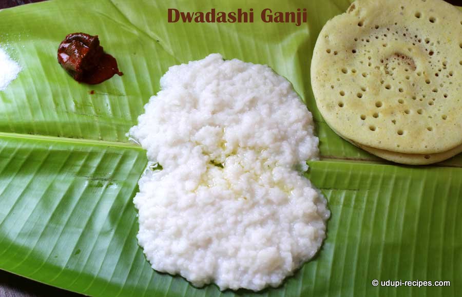 dwadashi ganji-coconut milk rice porridge