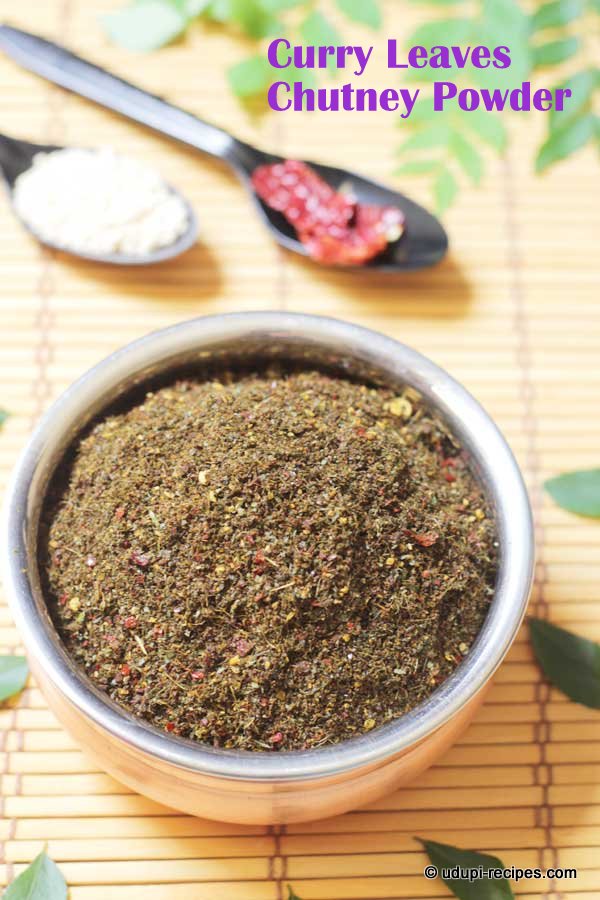 flavorful curry leaves chutney powder