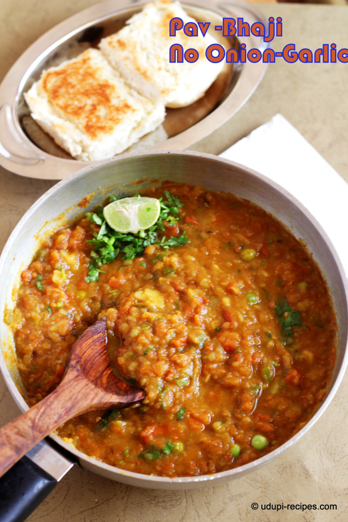 Pav Bhaji Recipe | No Onion | No Garlic - Udupi Recipes