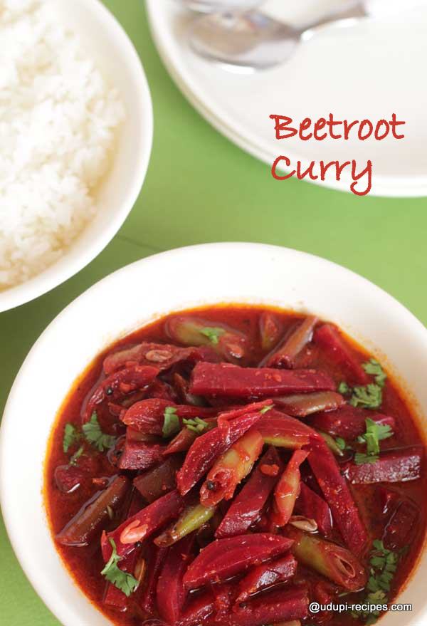 yummy and simple beetroot curry