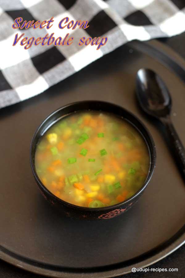 Sweet corn vegetable soup