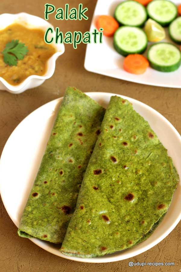 Healthy palak paratha