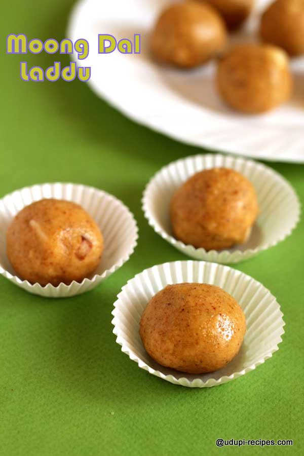 Easy sweet moong dal laddu