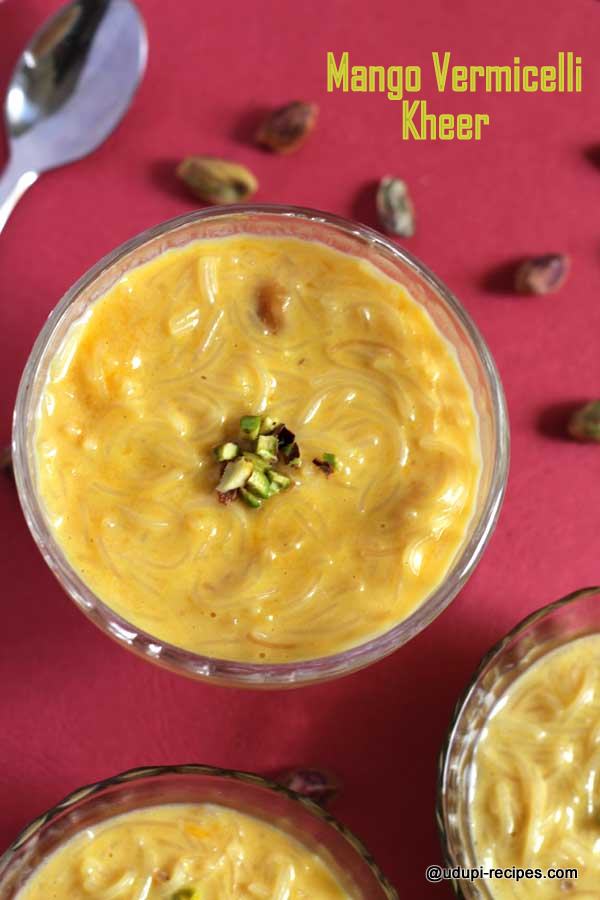 gorgeous mango vermicelli kheer