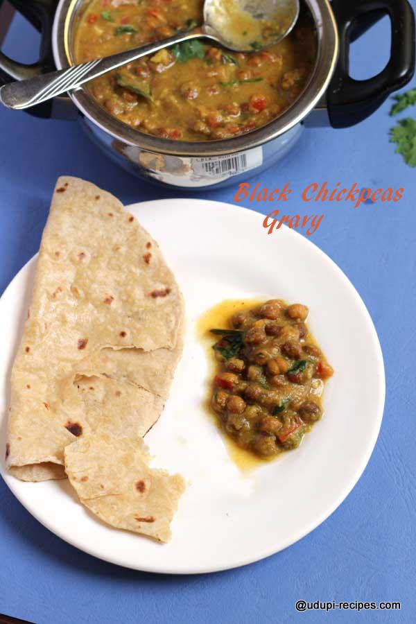 Delicious black chickpeas gravy