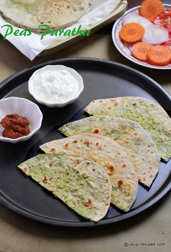 Delicious peas paratha