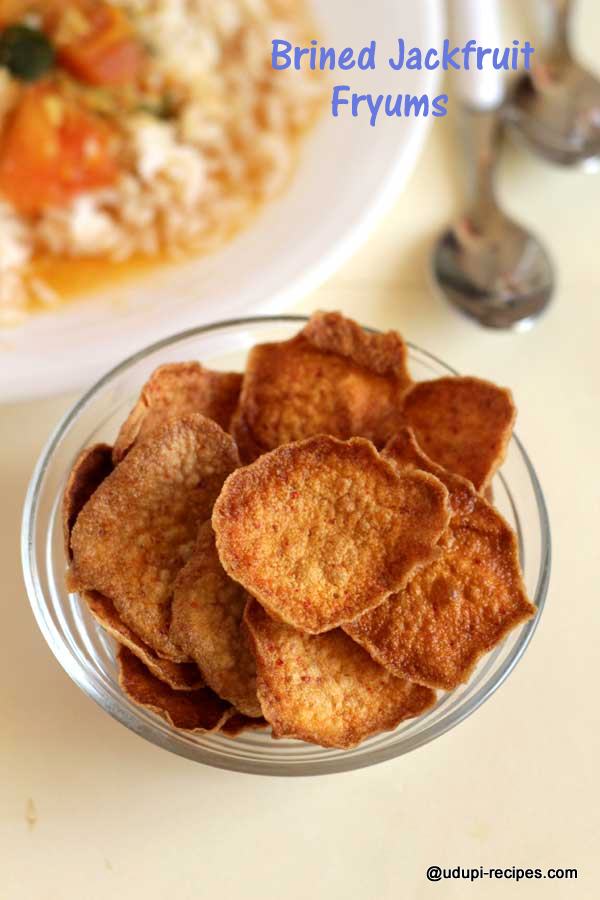 crispy fryums using brined jackfruit