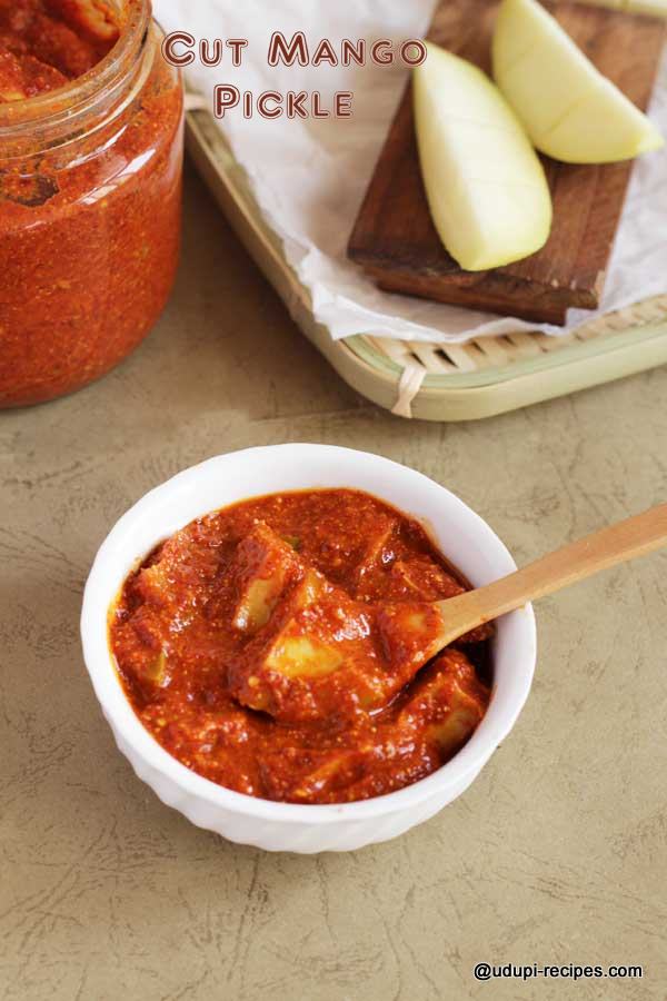 spicy cut mango pickle from udupi