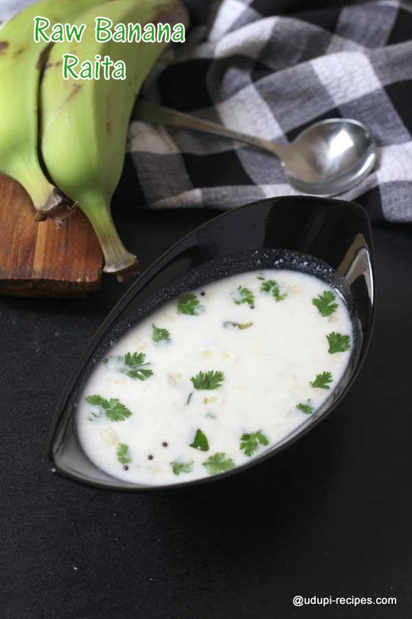 Best summer food raw banana raita