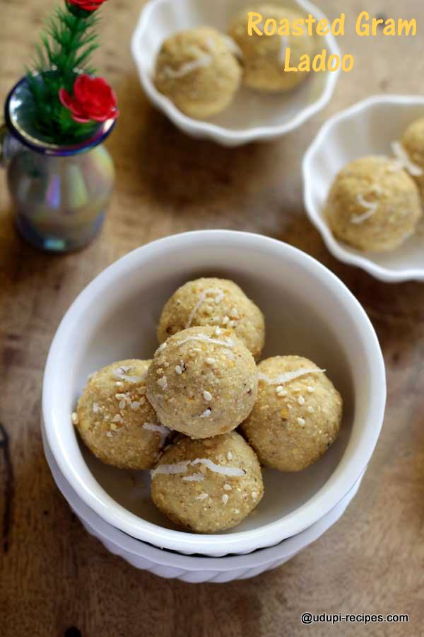 Delicious roasted gram ladoo