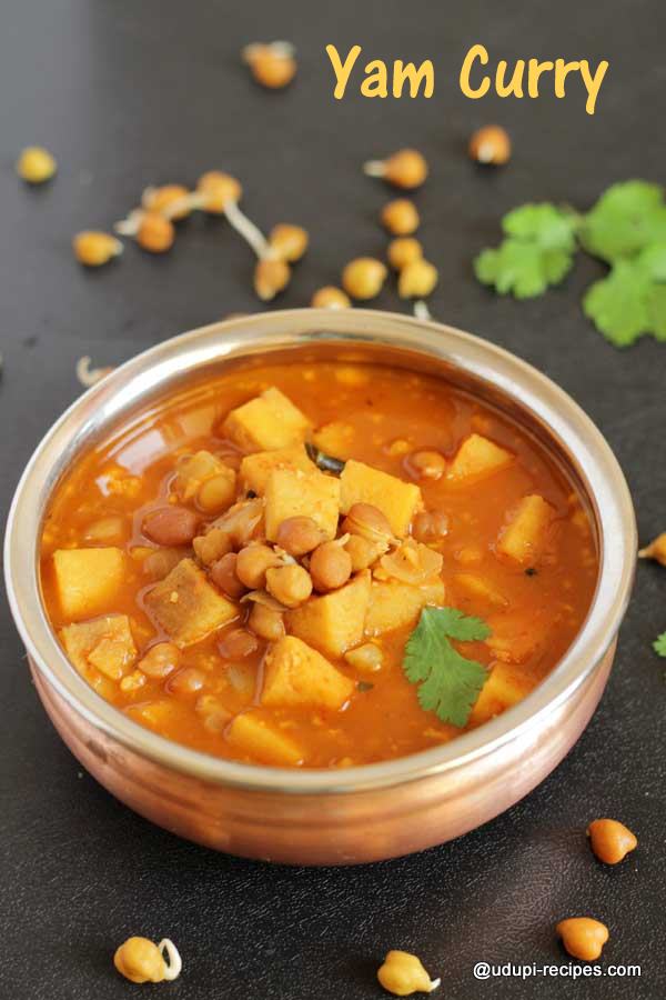 Easy elephant yam curry without dal-