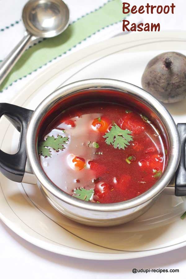 Gorgeous beetroot rasam