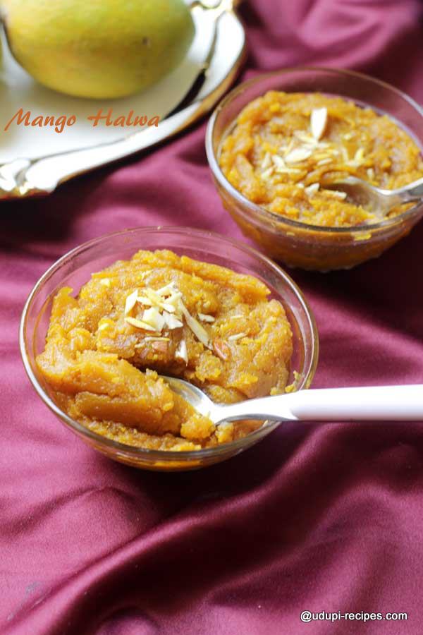 Luscious dessert mango halwa