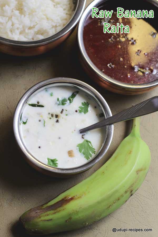 comforting side dish raw banana raita