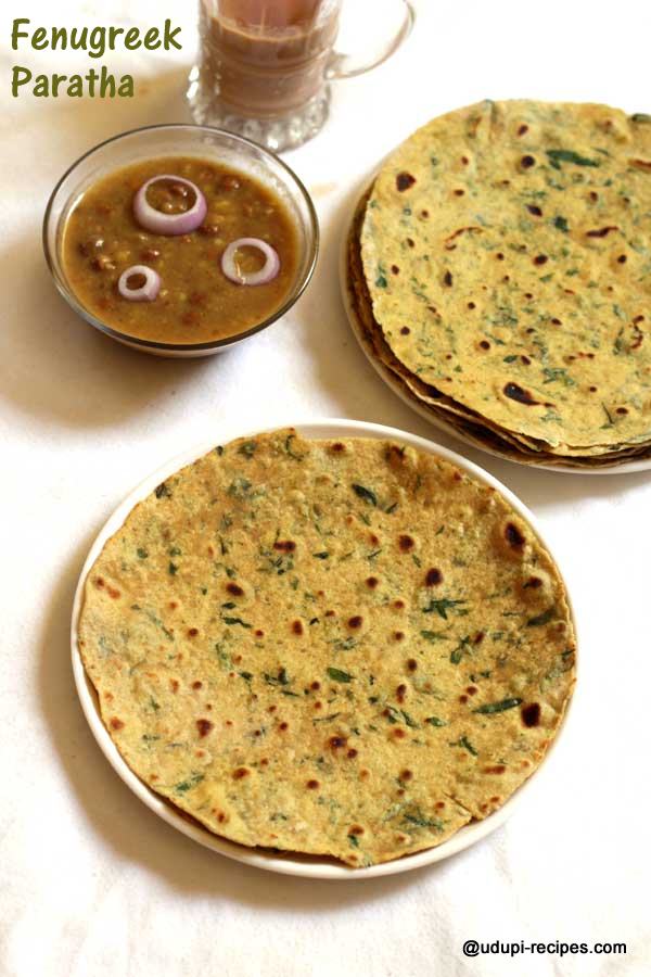 Nutritious fenugreek paratha