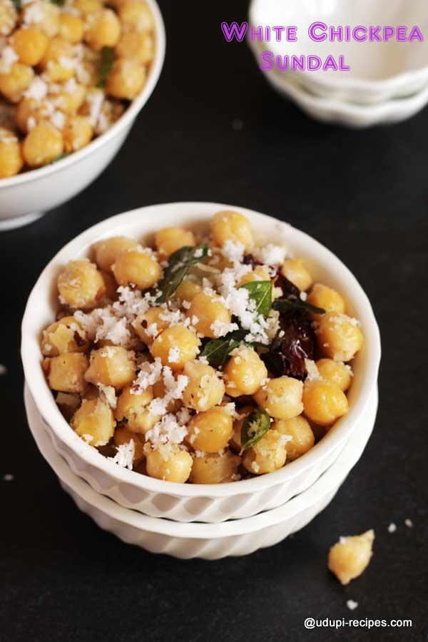 simple white chickpea sundal