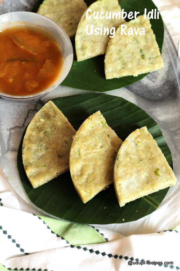 yummy cucumber savory idli using rava