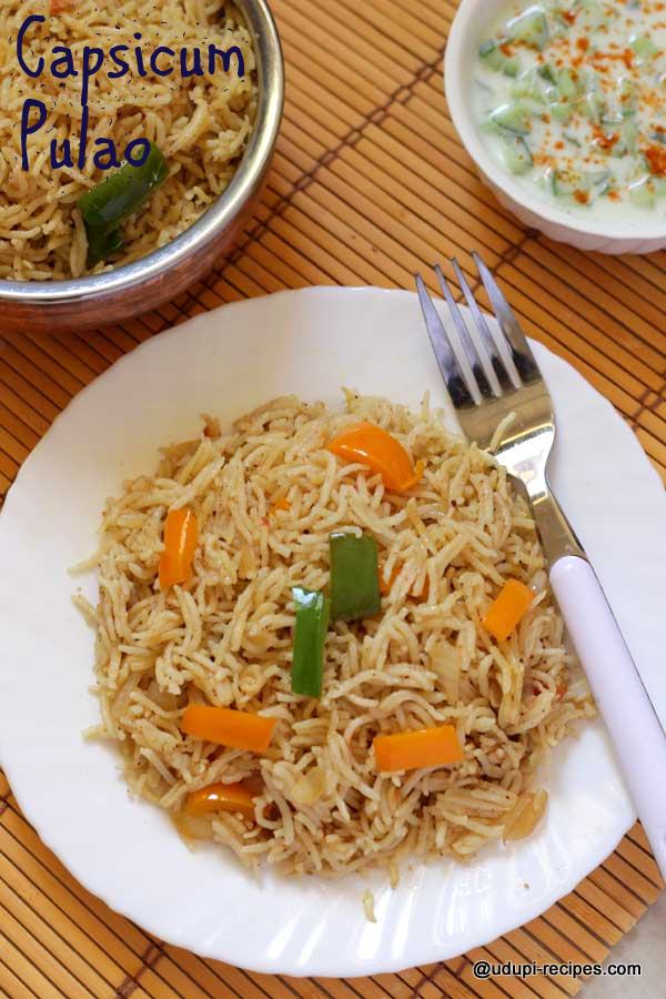 rocking-capsicum pulao-for-lunch