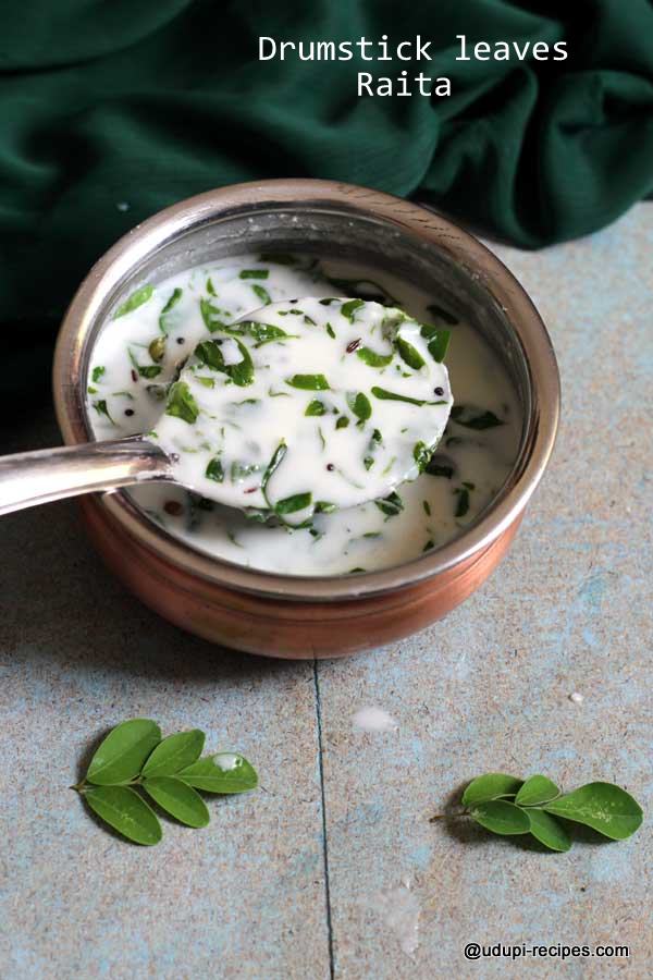 drumstick leaves raita-easy-side-dish