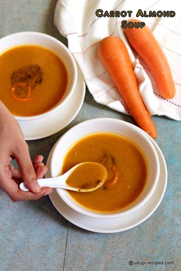 yummy carrot almond soup