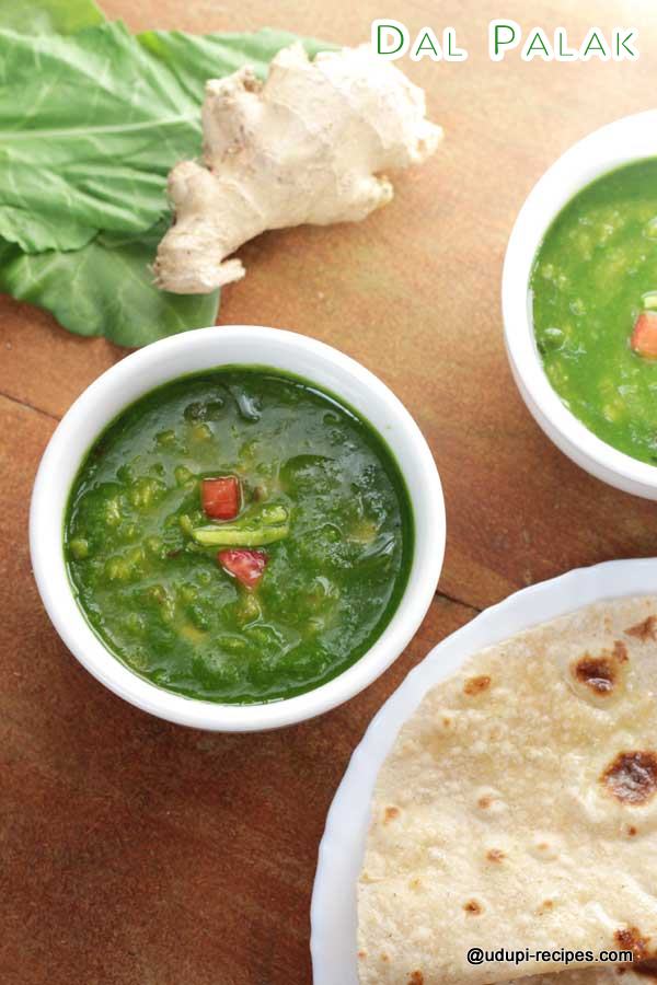 chapati side dish dal palak