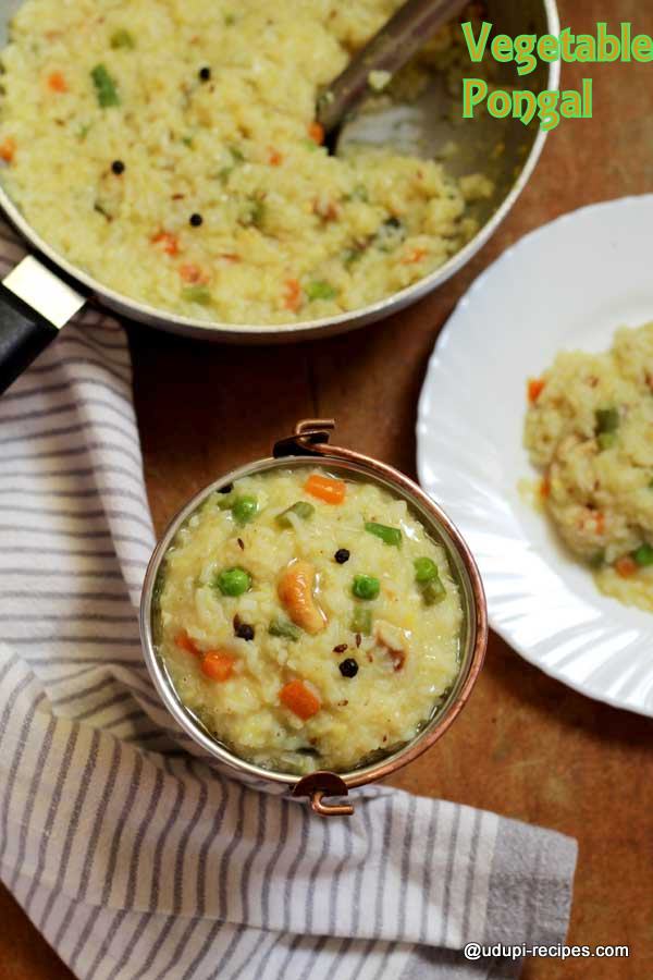 vegetable pongal with veg goodness