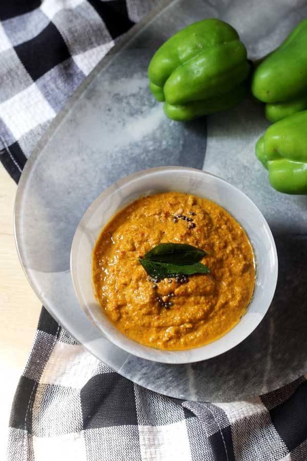 Appealing capsicum chutney