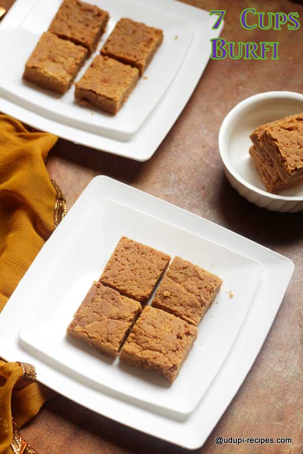 easy and quick 7 cups burfi