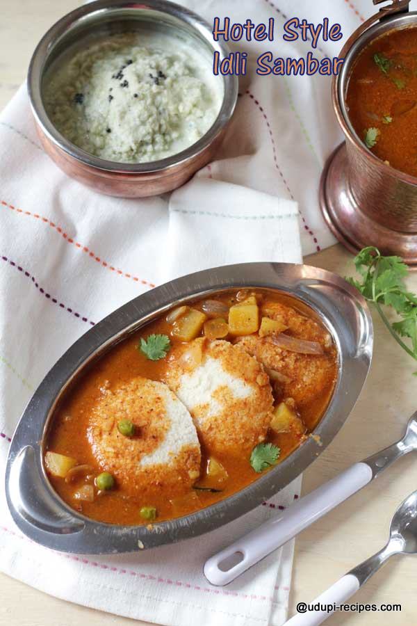 udupi hotel style idli sambar recipe