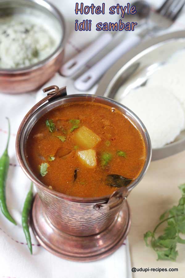 delicious hotel style idli sambar