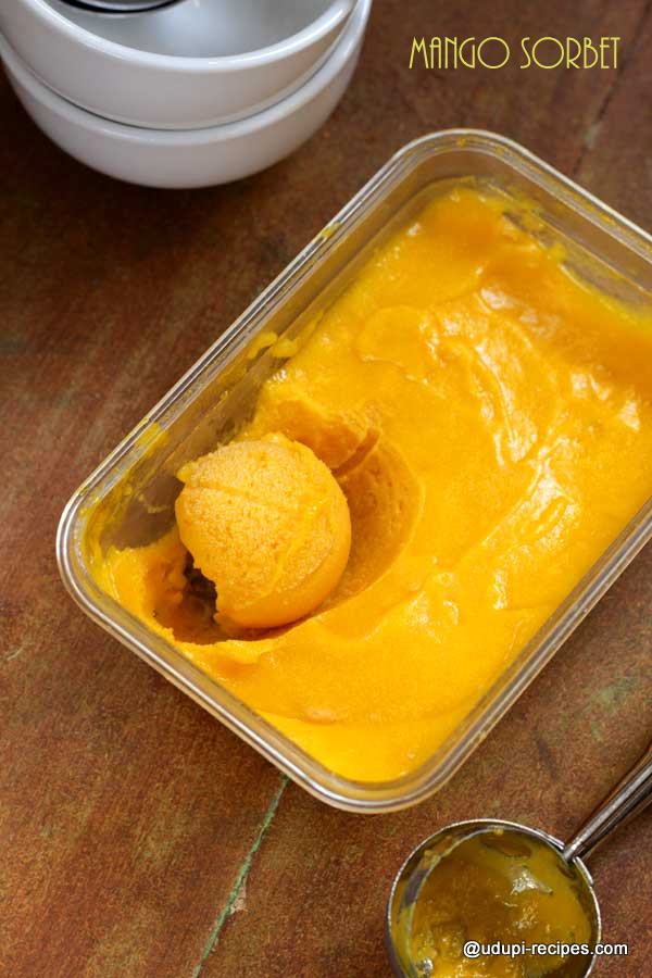 yummy mango sorbet