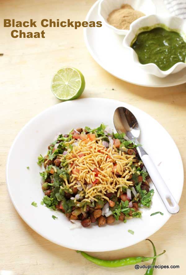 black chickpeas chaat