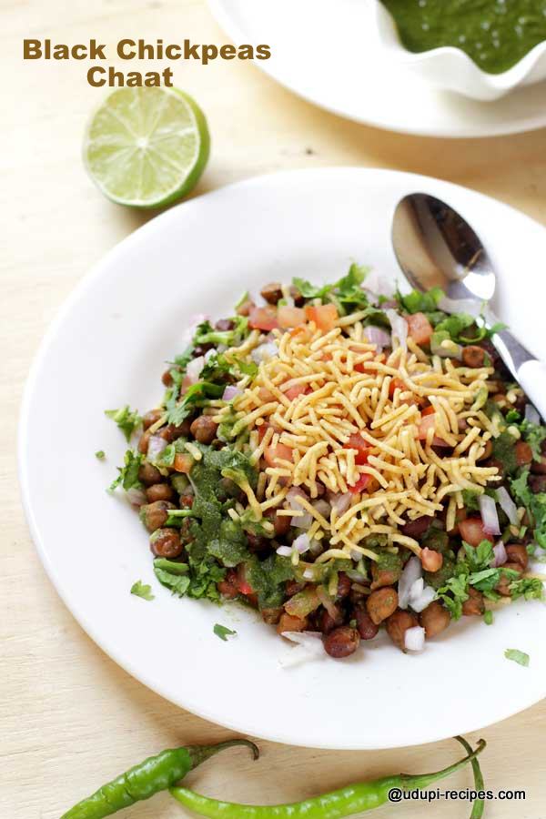 delicious black chickpeas chaat