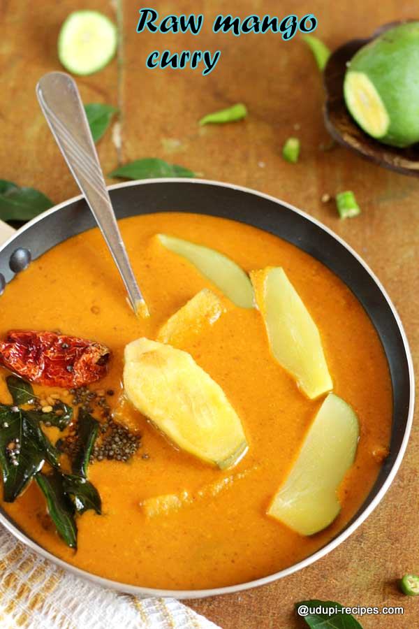 Raw Mango Curry in Konkani Style - Udupi Recipes