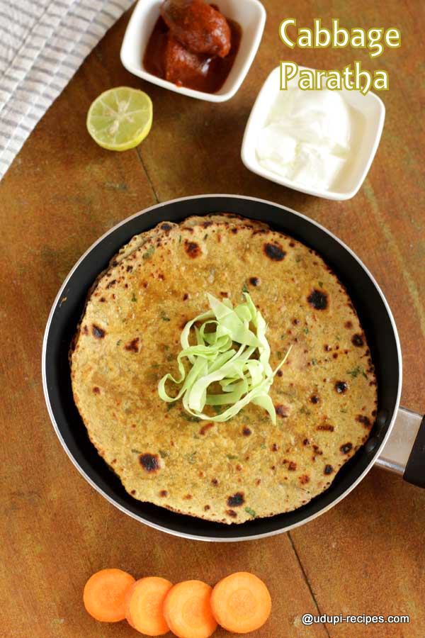 Healthy cabbage paratha