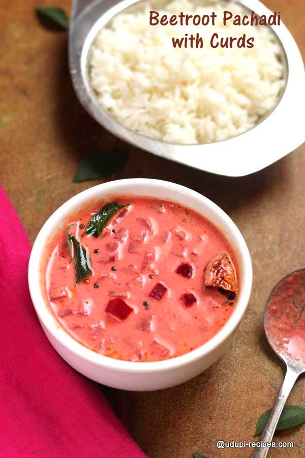 delicious beetroot pachadi with curds