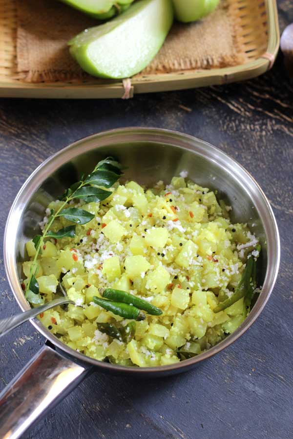 chayote stirfry -delicious seeme badane palya