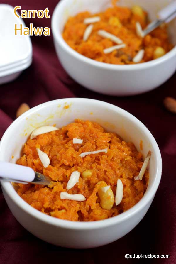 tasty carrot halwa using milk