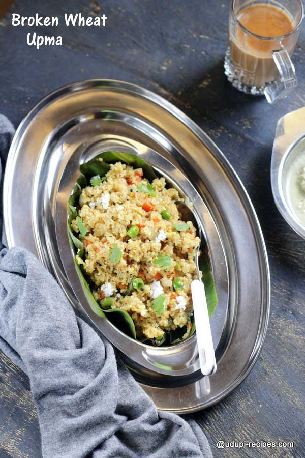 healthy broken wheat upma