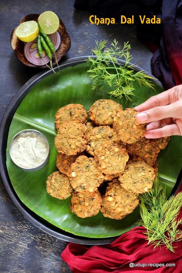 chana dal vada with dill leaves yummy