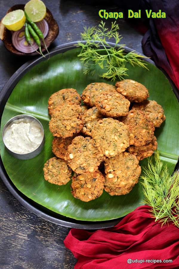 chana dal vada with dill leaves